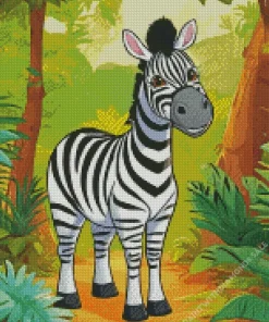 Cute Cartoon Zebra Diamond Painting