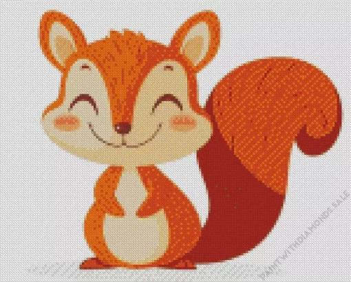 Cute Cartoon Squirrel With Big Smile Diamond Painting