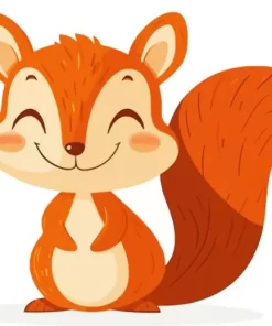 Cute Cartoon Squirrel With Big Smile Diamond Painting