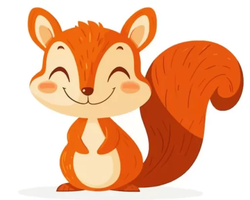 Cute Cartoon Squirrel With Big Smile Diamond Painting