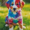 Cute Colorful Puppy Diamond Painting