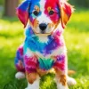 Cute Colorful Puppy Diamond Painting