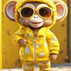 Cute Happy Monkey With Glasses Diamond Painting