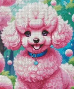 Cute Pink Poodle Diamond Painting