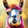 Cute Pink Llama Diamond Painting