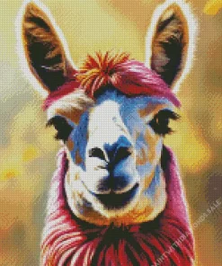 Cute Pink Llama Diamond Painting