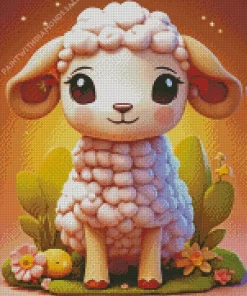 Cute Sheep Diamond Painting