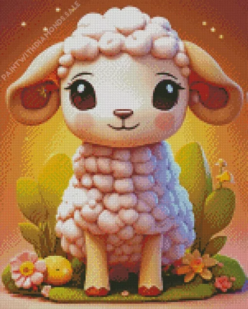 Cute Sheep Diamond Painting