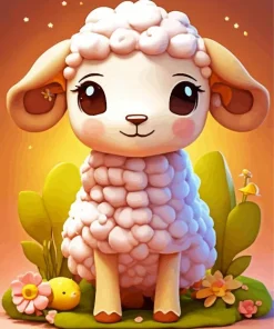 Cute Sheep Diamond Painting