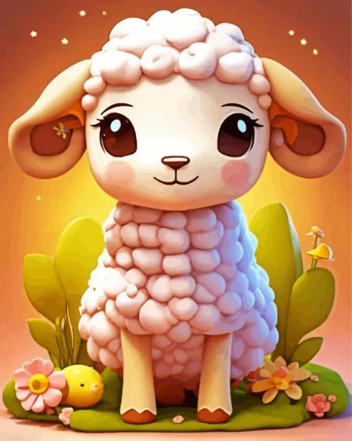 Cute Sheep Diamond Painting