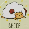 Cute Sheep Sleeping Diamond Painting