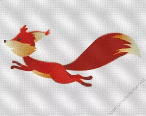 Cute Squirrel Running Diamond Painting