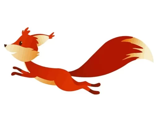 Cute Squirrel Running Diamond Painting