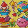 Cute Sticker Candy Land Diamond Painting