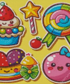 Cute Sticker Candy Land Diamond Painting