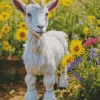 Cute White Goat Diamond Painting