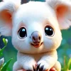 Cute White Koala Diamond Painting