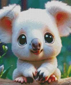 Cute White Koala Diamond Painting