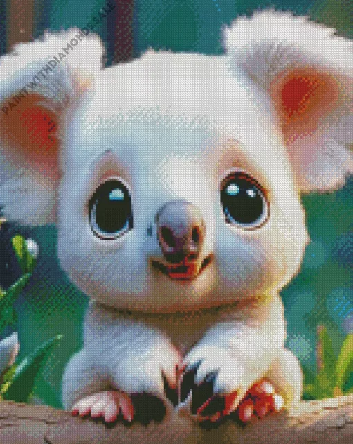 Cute White Koala Diamond Painting