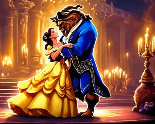 Dancing Beauty And The Beast Art Diamond Painting