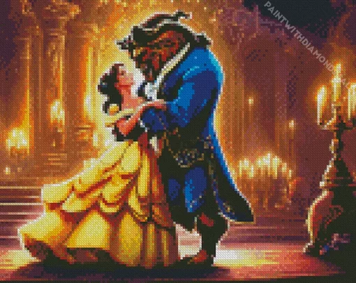 Dancing Beauty And The Beast Art Diamond Painting