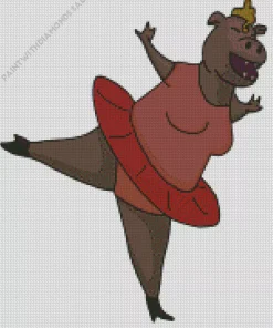 Dancing Hippo Diamond Painting