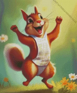 Dancing Squirrel Diamond Painting