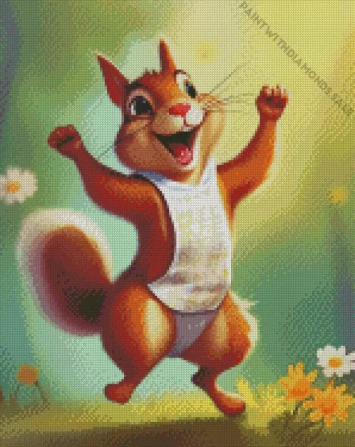 Dancing Squirrel Diamond Painting