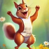 Dancing Squirrel Diamond Painting