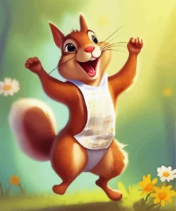 Dancing Squirrel Diamond Painting