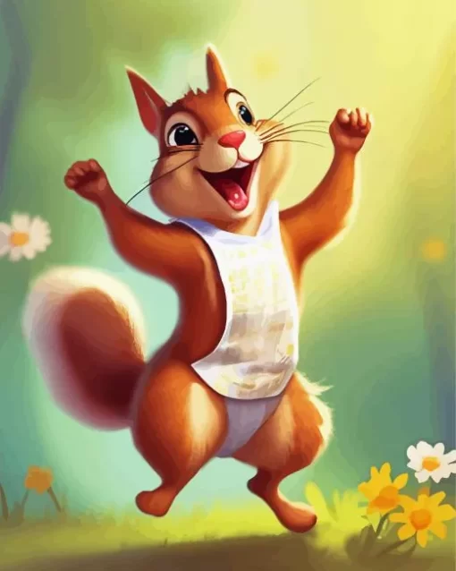 Dancing Squirrel Diamond Painting