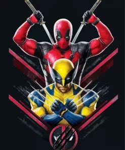 Deadpool And Wolverine Art Diamond Painting