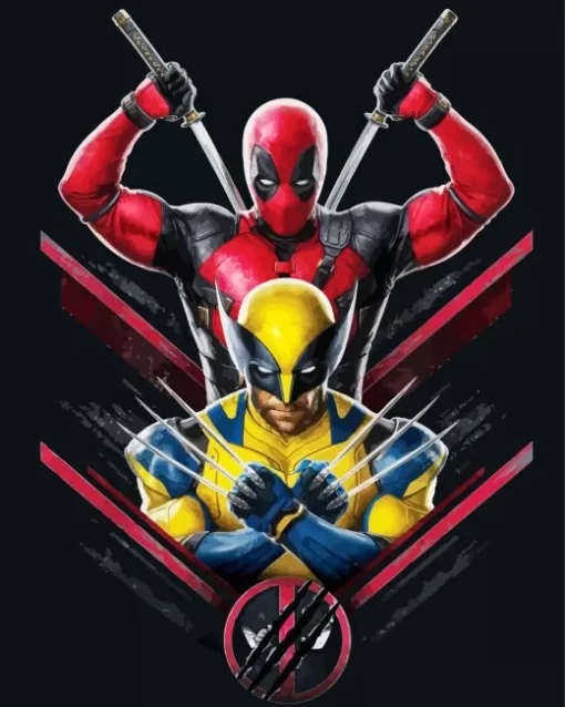 Deadpool And Wolverine Art Diamond Painting