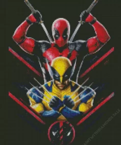 Deadpool And Wolverine Art Diamond Painting