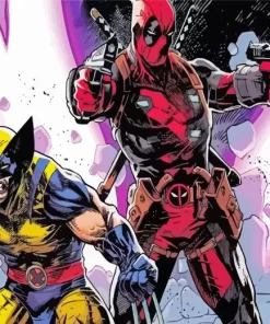 Deadpool And Wolverine Comic Books Diamond Painting