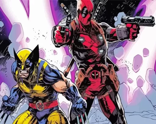 Deadpool And Wolverine Comic Books Diamond Painting