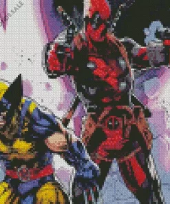 Deadpool And Wolverine Comic Books Diamond Painting