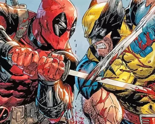 Deadpool And Wolverine Comics Diamond Painting