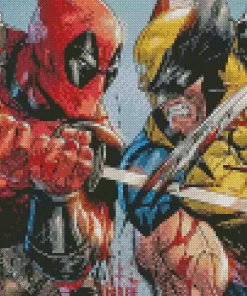 Deadpool And Wolverine Comics Diamond Painting