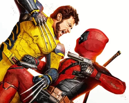 Deadpool And Wolverine Heroes Art Diamond Painting