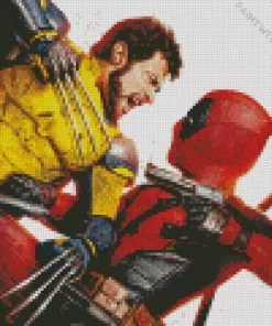 Deadpool And Wolverine Heroes Art Diamond Painting