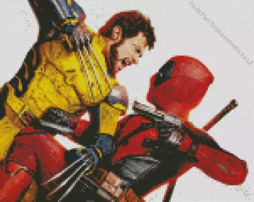 Deadpool And Wolverine Heroes Art Diamond Painting