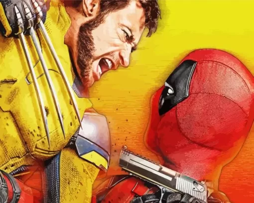 Deadpool And Wolverine Movie Poster Diamond Painting