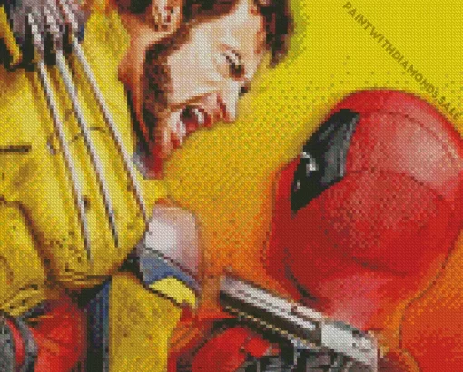 Deadpool And Wolverine Movie Poster Diamond Painting