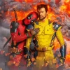 Deadpool And Wolverine On Fire Diamond Painting