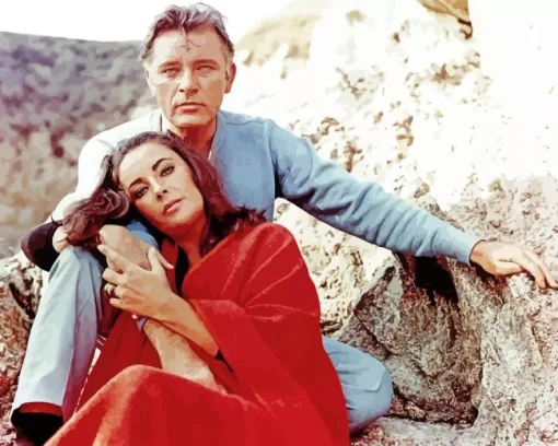 Elizabeth Taylor And Richard Burton Diamond Painting