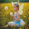 Fairy And Dandelions Diamond Painting