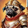 Fantasy Warrior Pug Diamond Painting