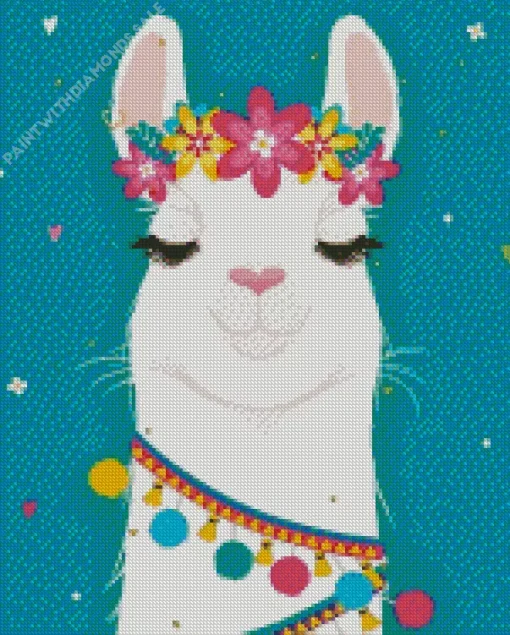 Female Llama Diamond Painting