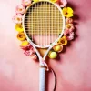 Floral Tennis Racket Diamond Painting